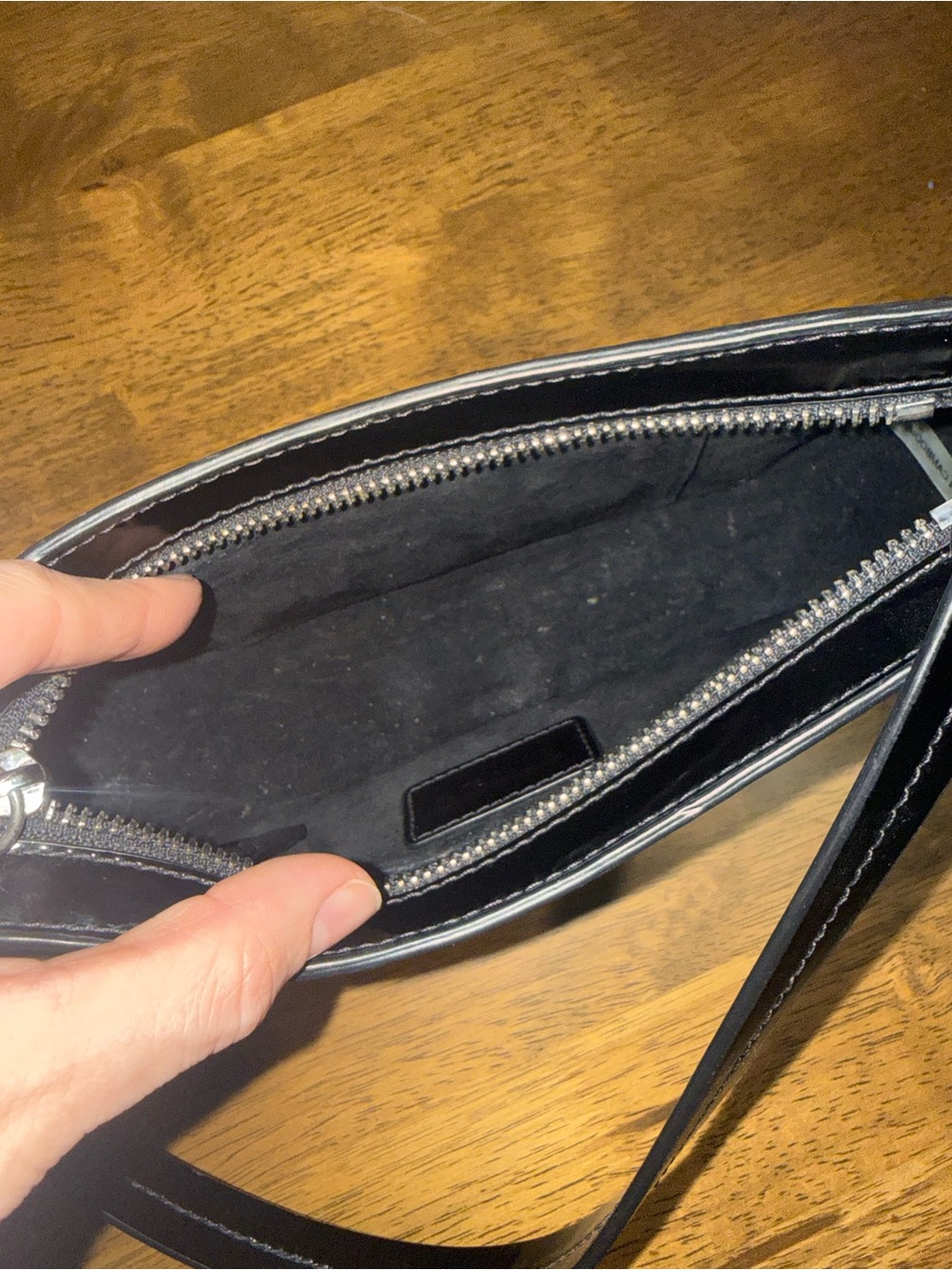 STAUD Black Ollie Patent Shoulder Bag - Picture 6 of 8
